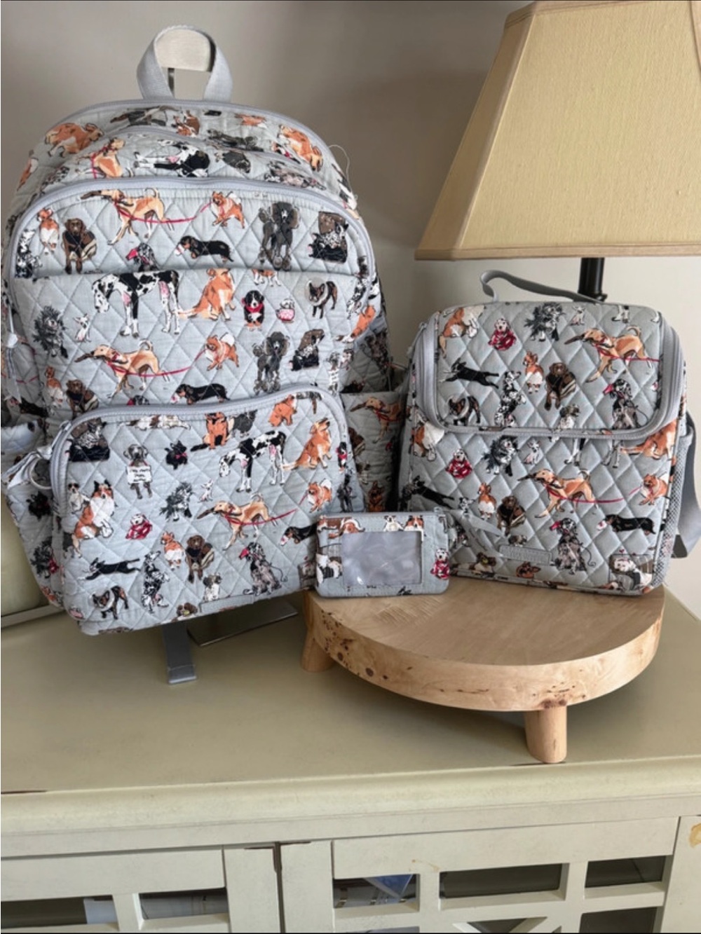 🐕 Vera Bradley Best in Show Backpack, Lunch Box, and ID Case Set
